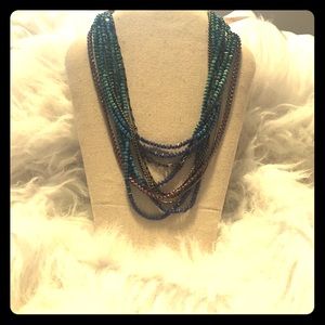 Stella and Dot multi-coloured statement necklace.